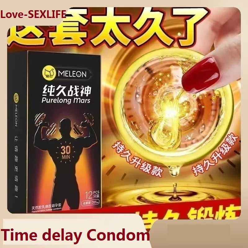 Ultrathin Granular Condoms Time-Lapse Time Prolong Sex Toys 12PCS Delay Ejaculate for Adult Long Time Sex Life Superthin Sexshop - Seprincess