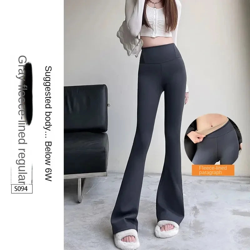 Leggings Women Gothic Sexy Girl Womens Clothing Seamless Leggings Bell-bottomed Pants Women Y2k Shark Pants Winter High Street