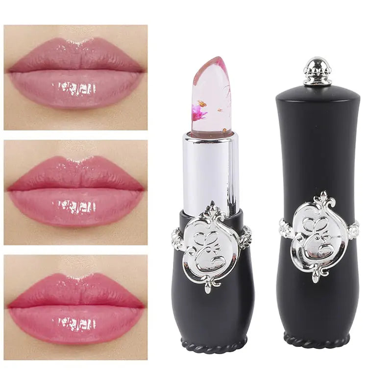 Flower Jelly Lipstick Set Temperature Change Moisturizer Flower Lipglaze Long Lasting Lip Balm Magic Color Change Lip Gloss - Seprincess