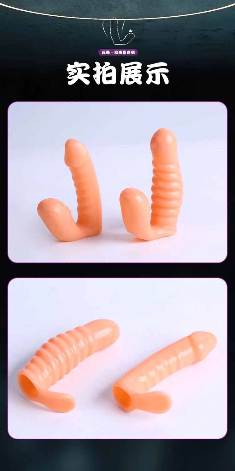 Eroic Dildo Finger Sleeves Penis Clitoris Massager G Spot Vagina Stimulation Sex Toys For Women Couples Orgasm Masturbator Shop