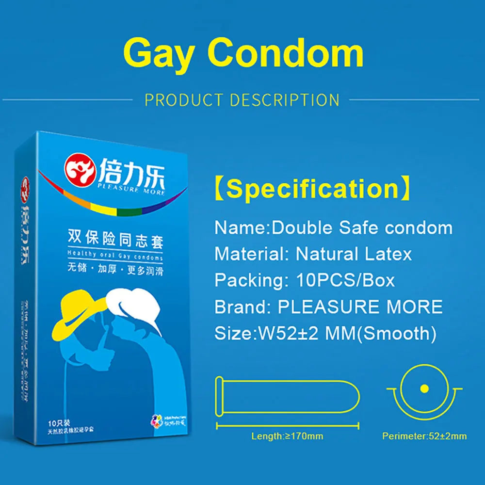 Anal Sex Condoms For Men Large Oil Condones Nautural Rubber Latex Lubricated Condom For Gay Delay Penis Sleeve Sex Toys For Men - Seprincess