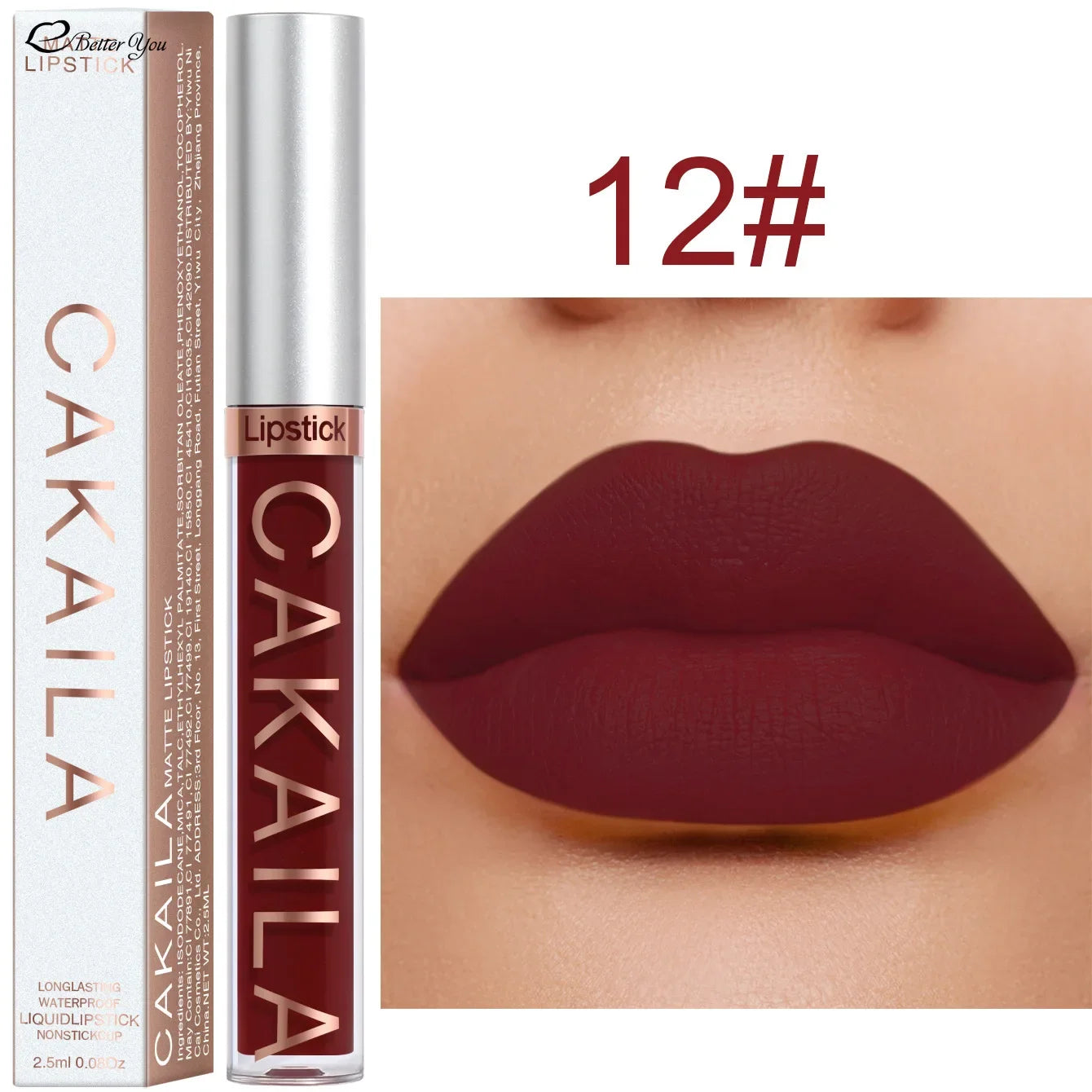 KACAILA 18 Colors Waterproof Liquid Lipsticks Lip Makeup Matte Velvet Lipstick Lip Gloss Cosmetic Nude Long Lasting Cosmestics