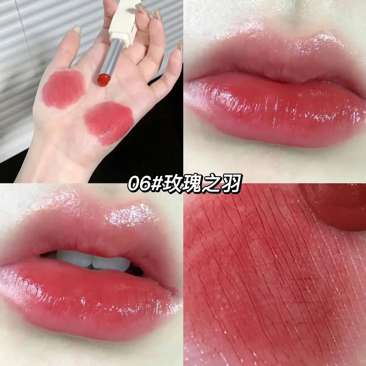 New Jelly Mirror Black Tube Lipstick Long Lasting Non-stick Cup Moisturize Water Light Lip Gloss Korean Lips Makeup Cosmetic 1pc