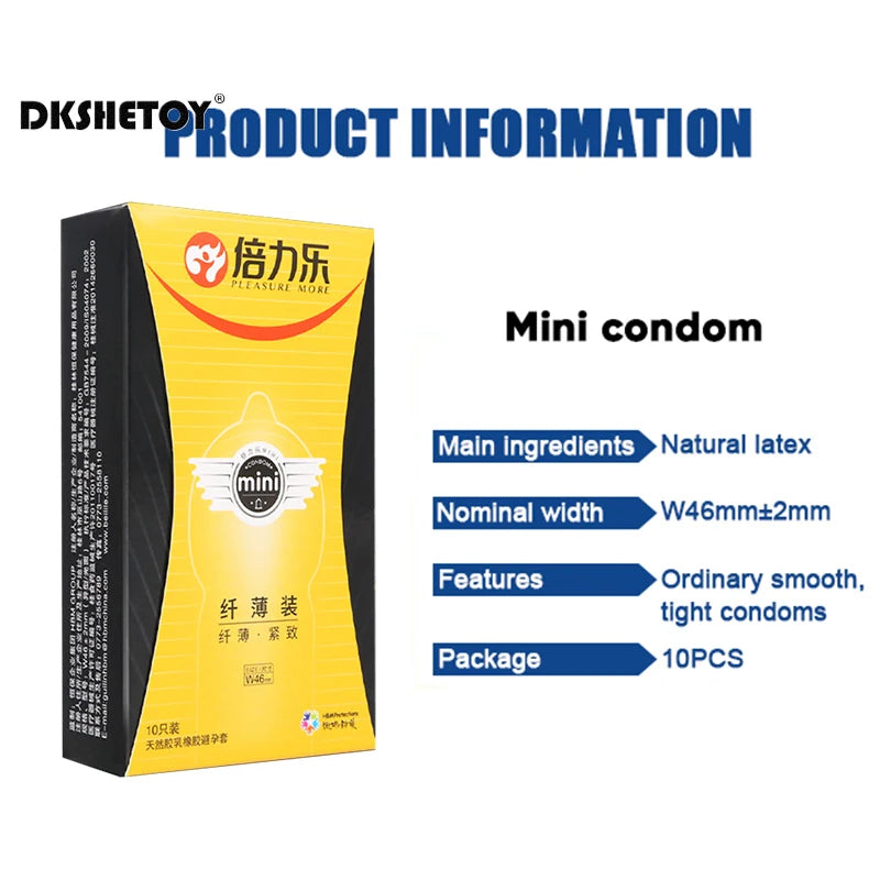 46mm Small condoms for men delay ejaculation Tight Cock Sleeve Mini Size Condom long sex Lubricated Condones Sex Shop - Seprincess