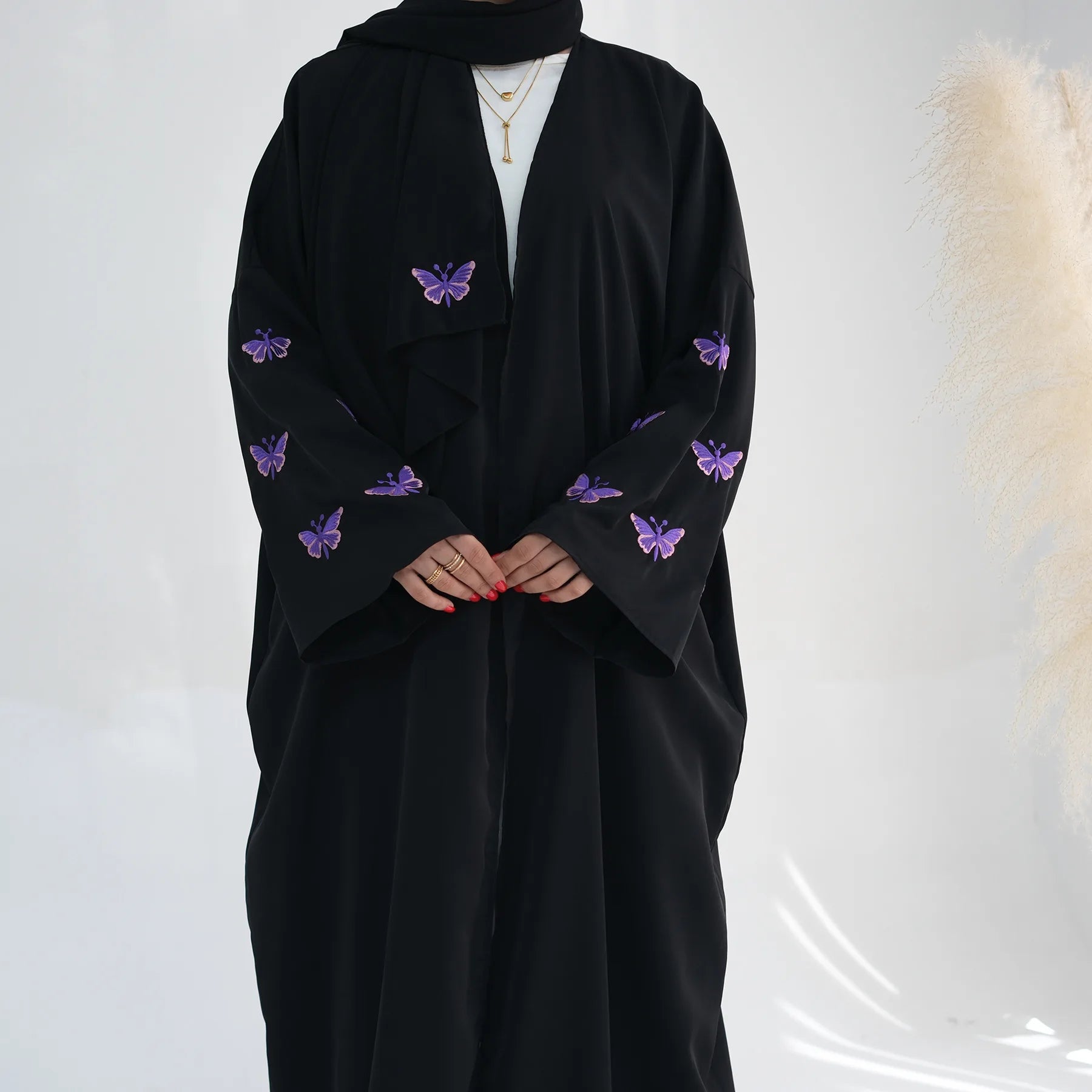 Ramadan Open Butterfly Kimono Abaya Dubai Turkey Islam Muslim Dress Abayas for Women Kebaya Kaftan Robe Musulmane Femme Jalabiya - Seprincess