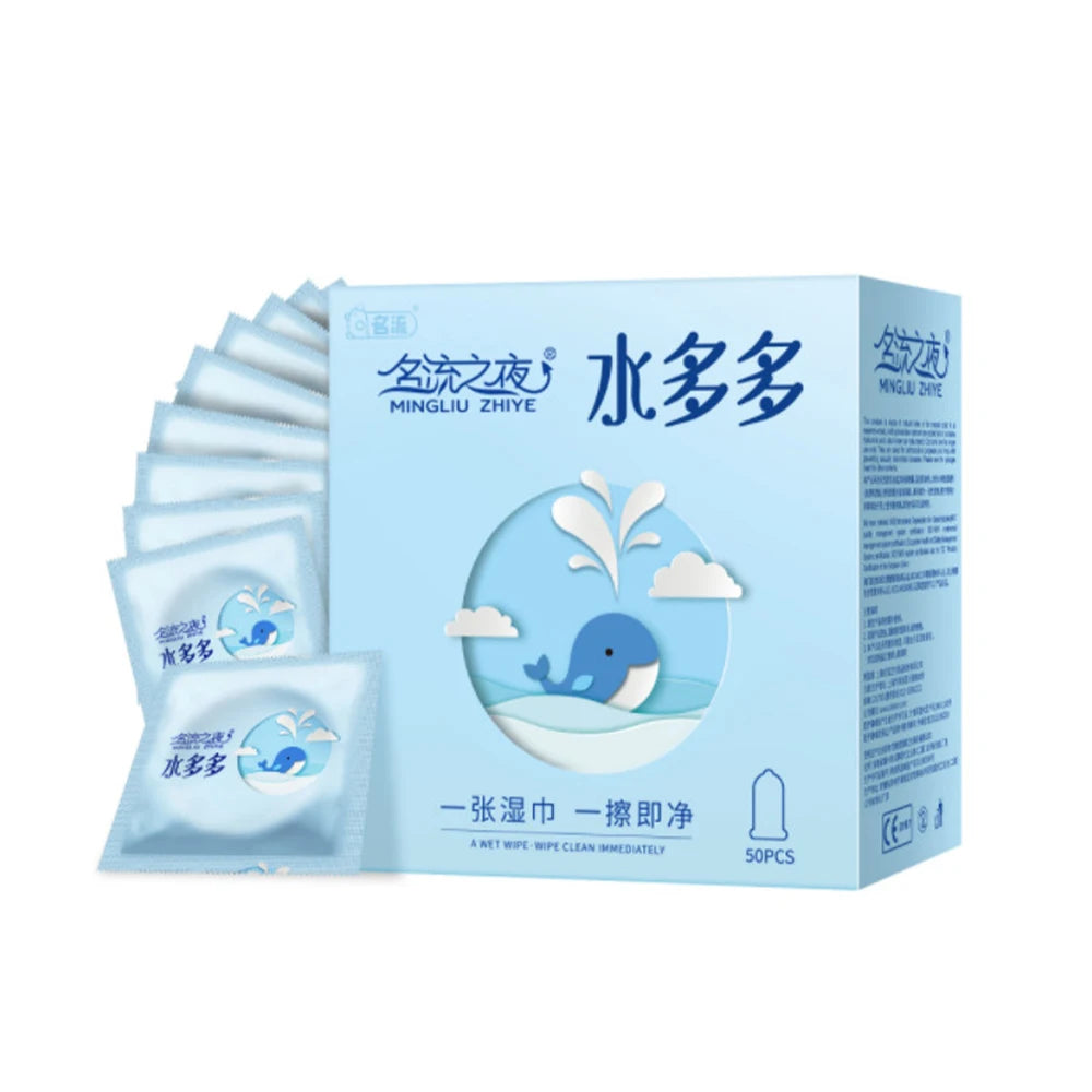 Hyaluronic Acid Condom 30/50/100Pcs Ultra Thin Particle Smooth Penis Sleeve Natural Rubber Contraception for Adult Sex Products