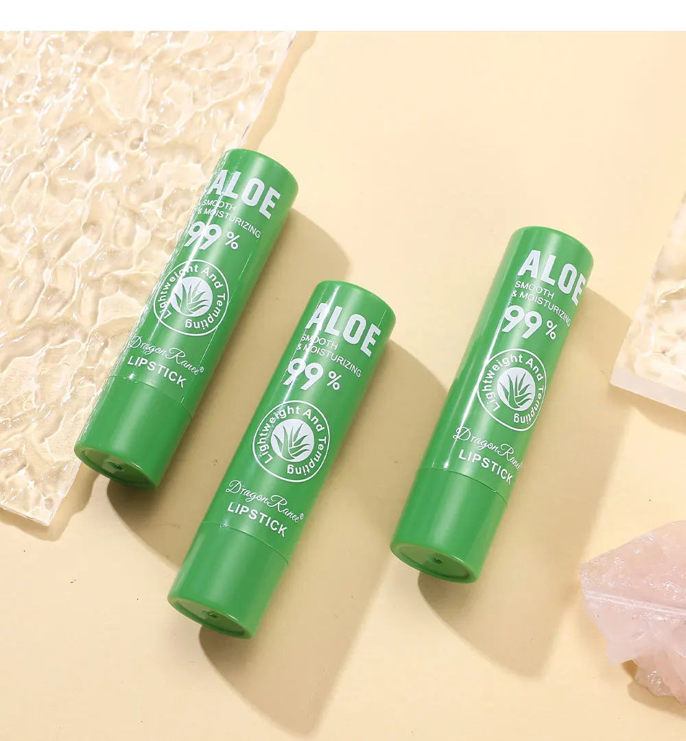 Natural Aloe Vera Moisturizing Lip Balm Color Changing Lipstick Lasting Nourishing Lipsticks Lips Care Korean Makeup Cosmetics - Seprincess