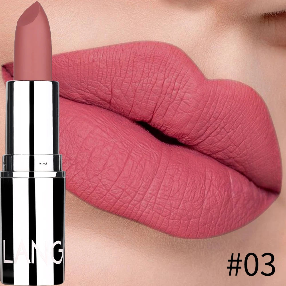 Langmani Silver Tube Matte Lipstick Non Staying Cup Makeup Lipstick  8 colors available - Seprincess