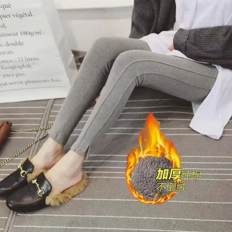 Winter Thicken Warm Cotton Plus Velvet Maternity Legging Thermal Fleece Pencil Pants for Pregnant Women Casual Pregnancy