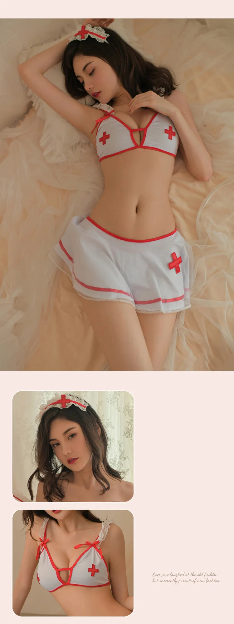 Erotic lingerie Nurse Deep V Uniform Temptation Short Skirt fetish lolita costumes sexy women's disguise cosplay xxx sexshop - Seprincess