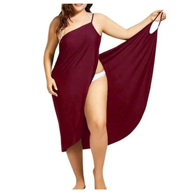 Robe Femme Dress For Women Sling Beach Dresses Sarong Cover Up Warp Pareo Backless Cross Swimwear Female Vestido De Mujer - Seprincess