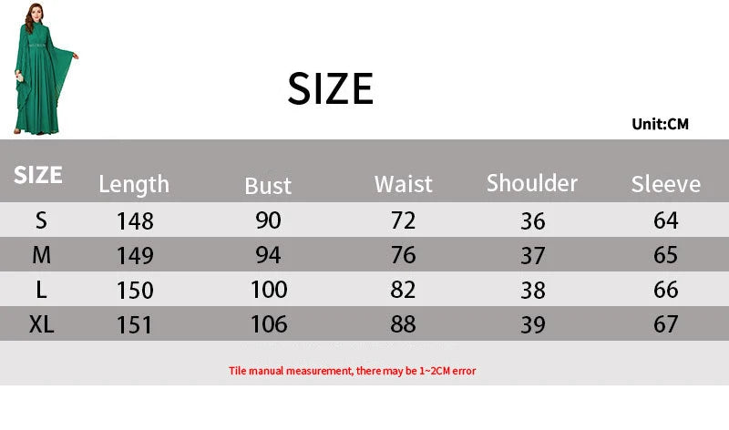 Ramadan Batwing Sleeve Pleated Butterfly Abaya Islam Muslim Maxi Dress Kebaya Women Kaftan Robe Evening Musulmane Femme Vestidos - Seprincess