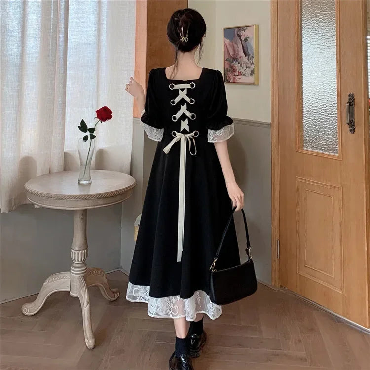 Black Haut De Gamme Designer Autumn Dress Niche Long Luxury French Style Women's Fashion Gown High End Feel Dress - Seprincess