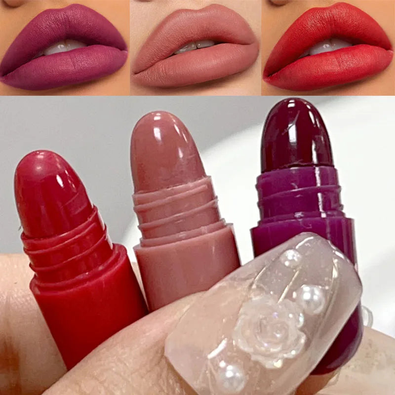 18-color Capsule Lipstick Set Waterproof Non-stick Cup Solid Lip Gloss Mini Long Lasting Matte Nude Lipstick Women Lips Makeup - Seprincess