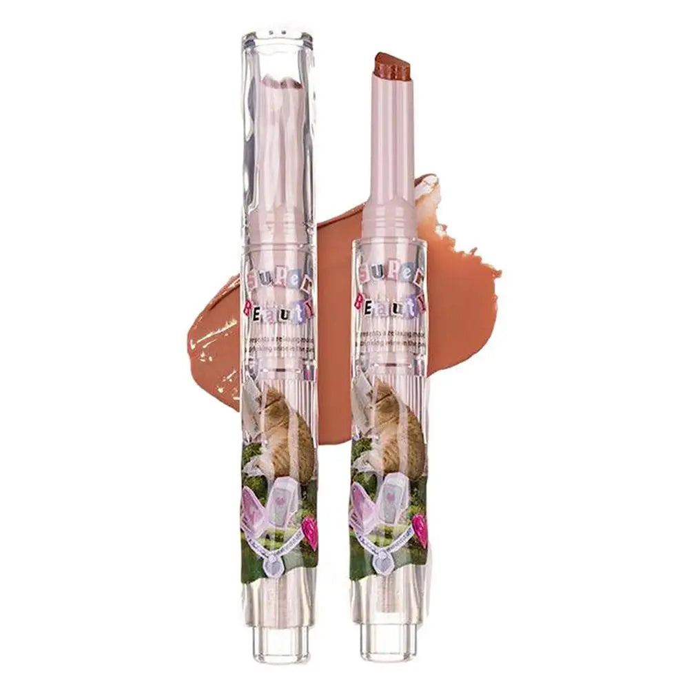 2023 New Florette Clear Jelly Lip Glaze Flower Love Shape Mirror Lipstick Waterproof Non-stick Cup Lipstick Korea fashion Makeup - Seprincess