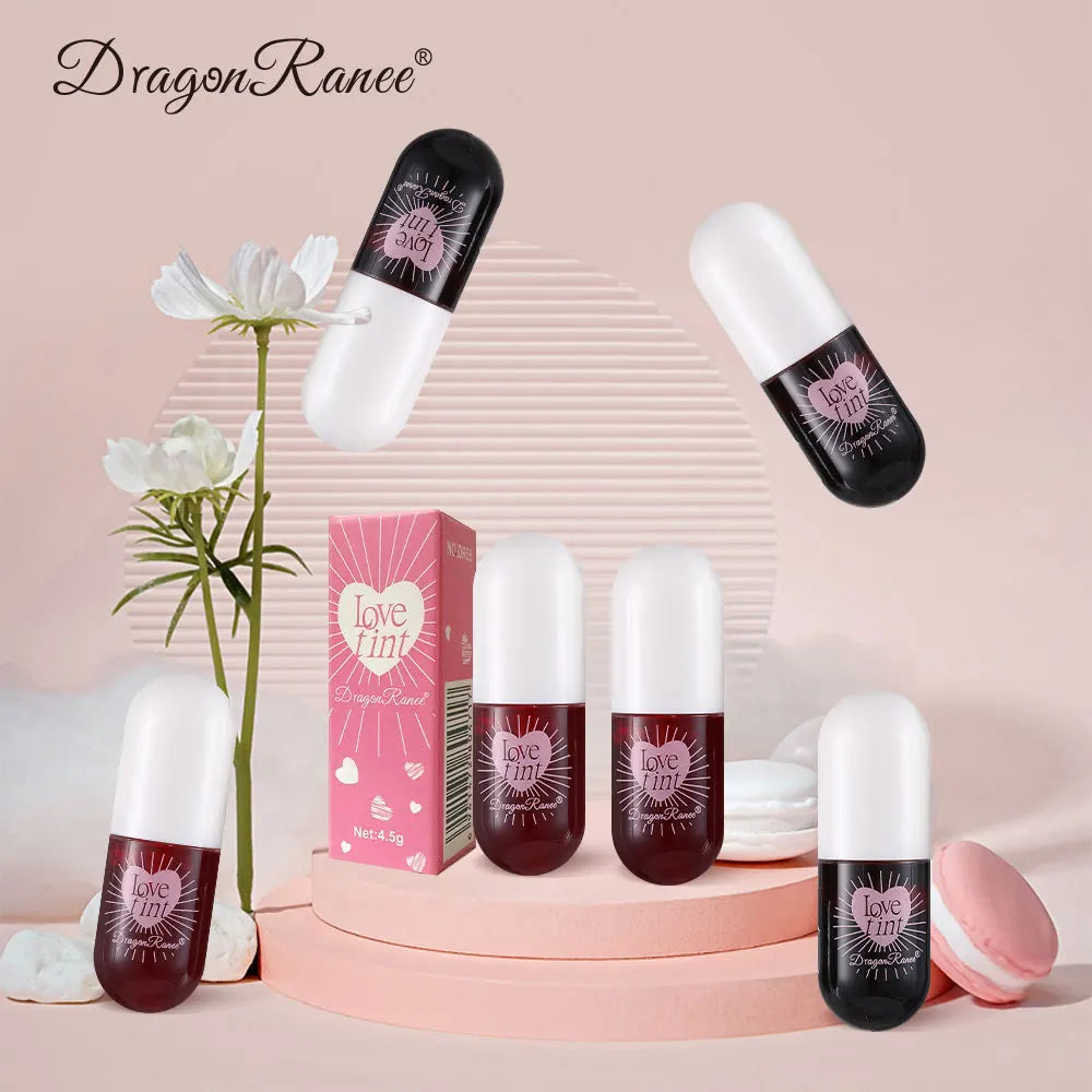 Dragonranee Lip Dye Liquid Lip Glaze Cute Waterproof Non-Stick Liquid Lipstick 6 Colors Available - Seprincess