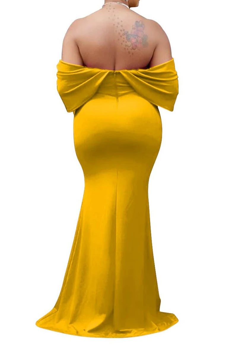 Women V-neck Off The Shoulder Elegant Party Dresses Woman Sleeveless Bodycon Maxi Dress Evening Vestidos Sexy Long Dresses HW198