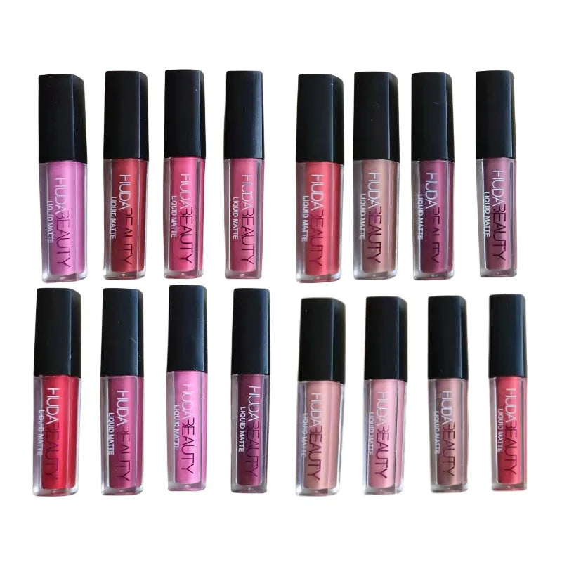 4pcs Lipstick Set Matte Lip Gloss Waterproof Lip Glaze Tint Non-stick Non-Fading Lips Huda Lip Makeup Cosmetic Lip Care - Seprincess