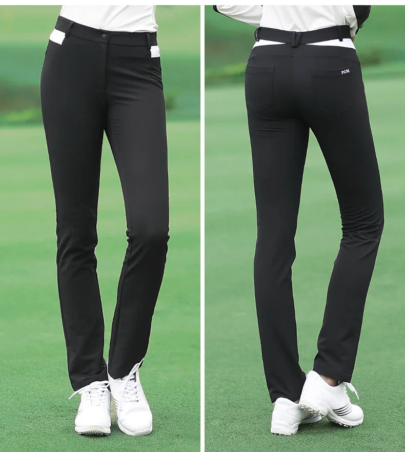 PGM Autumn Winter Ladies Golf Pants Women High Elasticity Sport Trousers Slim Fit Golf/Tennis Pants Warm Windproof Golf Clothing