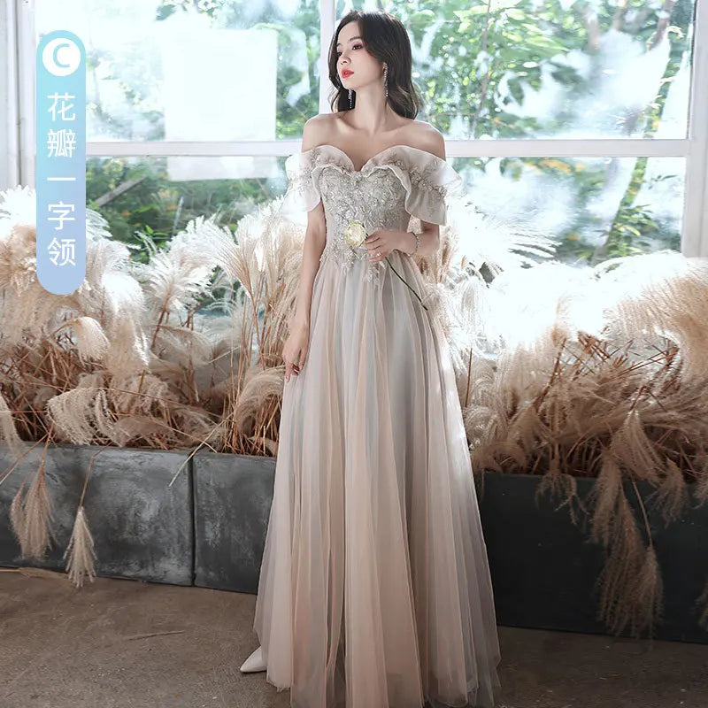 2024 Summer Light Gauze Bridesmaid Dress Women Sexy Wedding Party Gown Elegant Novelty Cheongsam Temperament Gentle Qipao - Seprincess