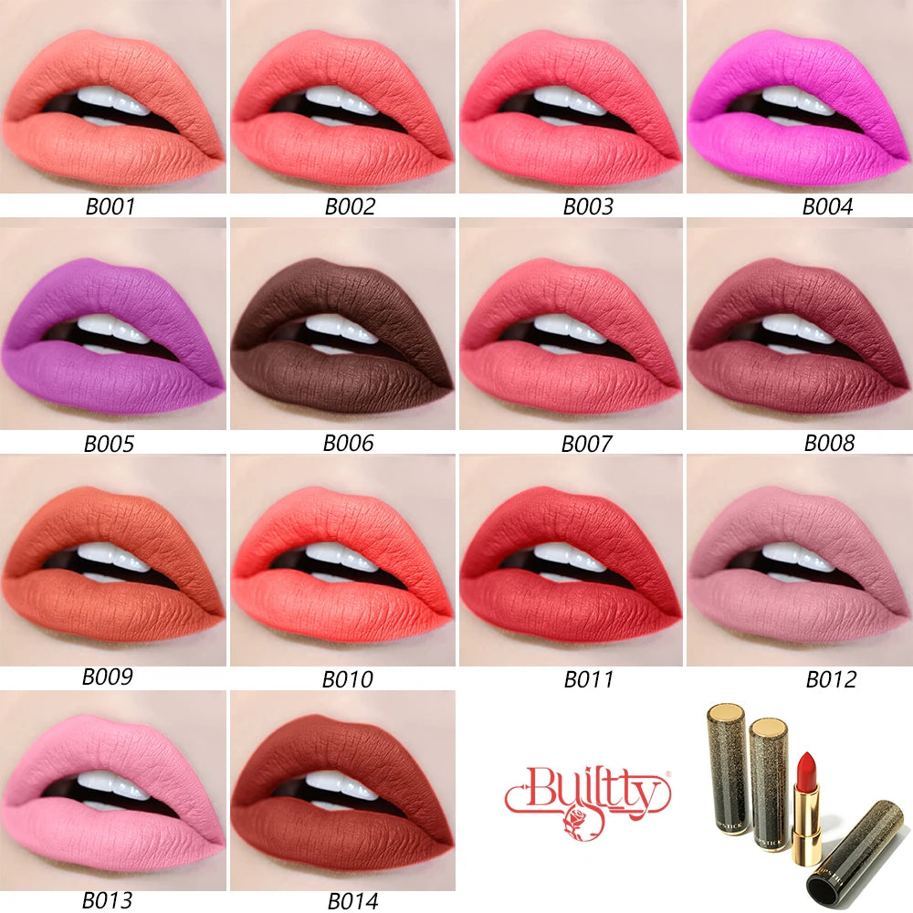 Classic Korean Matte Velvet Lipstick Waterproof Long Lasting Soft Red Matte Lipstick Matt Vintage for Girls Makeup - Seprincess