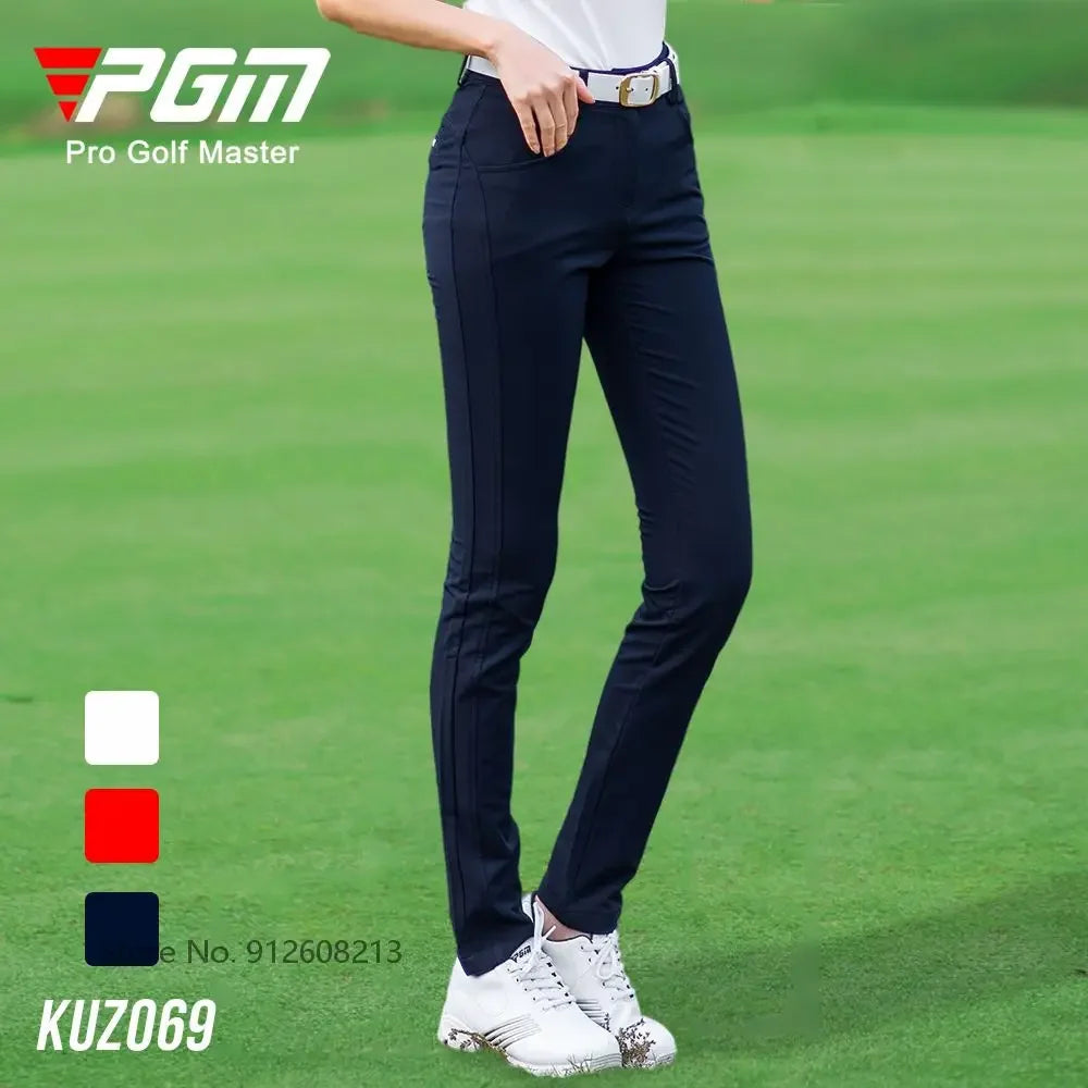 PGM Female Elastic Slim Full Length Trousers Breathable Golf Pants Summer Women Fast Dry Sweatpants Lady Casual Tennis Trousers