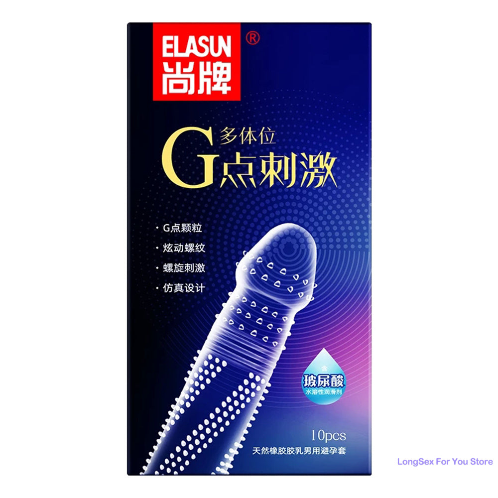 Elasun condoms with mustache  Mutual Climax orgasm Ribs condom for men delay ejaculation G spot Sex Delay Condom - Seprincess