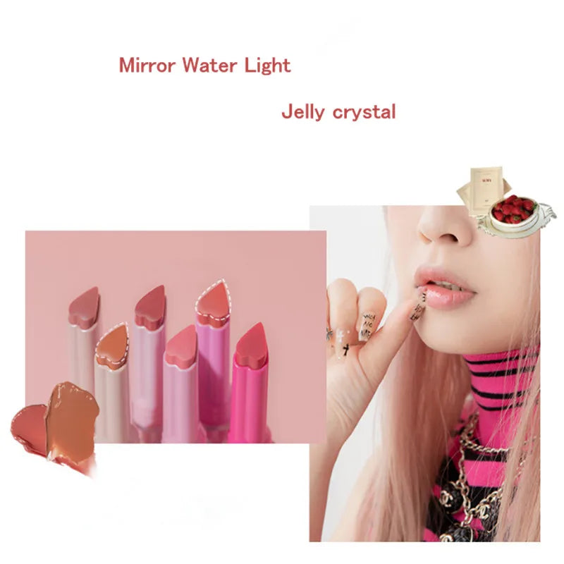 FLORTTE Watery Glow Lipstick Mirror Lip Balm Moisturizing Solid Jelly Lip Gloss Glass Lip Glaze Tint Makeup Beauty - Seprincess