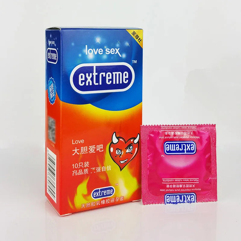 Men Condoms Natural Latex Penis Sleeve Sex Products Vaginal Stimulation Ultra Thin Condoms Safer Contraception - Seprincess