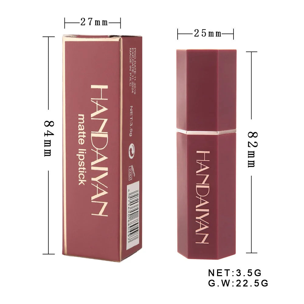 HANDAIYAN Matte Lipstick NonStick Cup Velvet Waterproof Long-lasting Makeup Lips Cosmetics - Seprincess