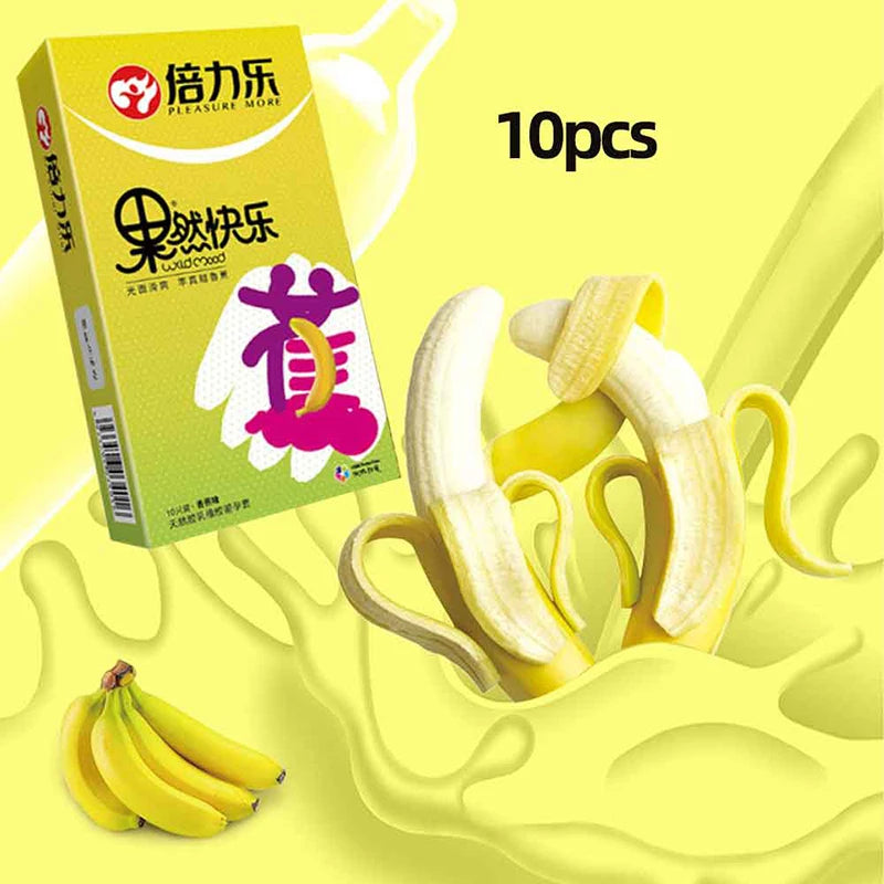 12/10pcs Fruit Ultra Thin Condoms Intimate Goods Sex Products Toys for Adults 18 Penis Sleeve Long-lasting Sex Toys For Men - Seprincess