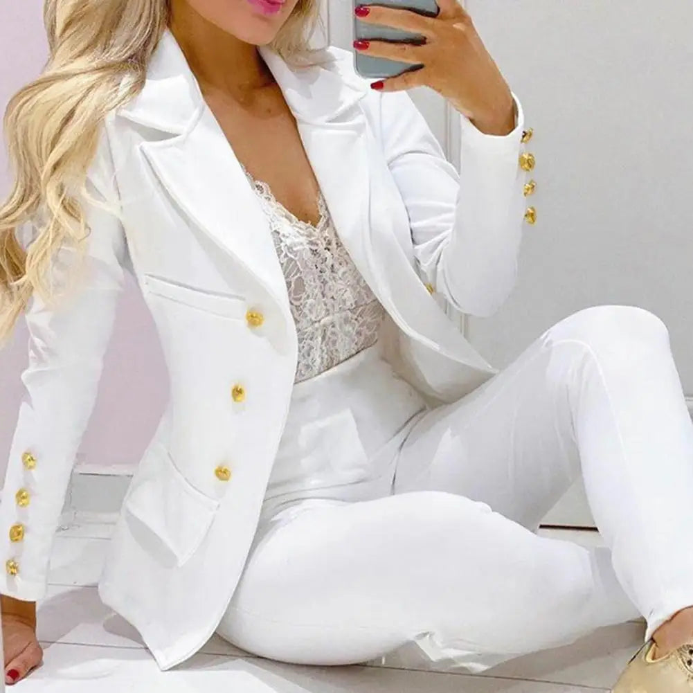 Women's Autumn Clothes Two Piece Set Female Coats and Pants Fashion Versatile Casual Long Sleeve Jacket and Trousers Suit 2023 - Seprincess