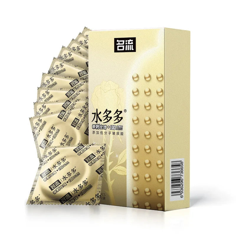 Large Spikes Condoms Adult Game Sex Toys Dotted Granular Sex Accessories Large Lubricated Contraception Supplies Penis Sleeves - Seprincess