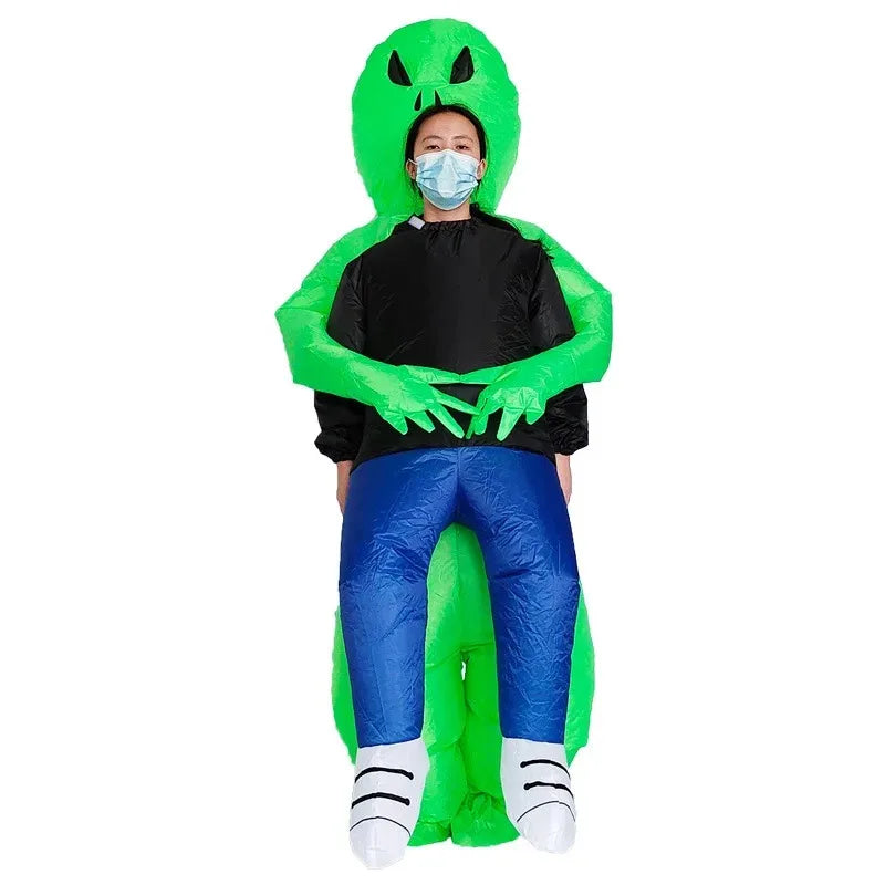 Alien Halloween Inflatable Costumes, Alien Kidnapping Inflatable Costumes,Funny Halloween Blow up Costumes for Men& Women - Seprincess