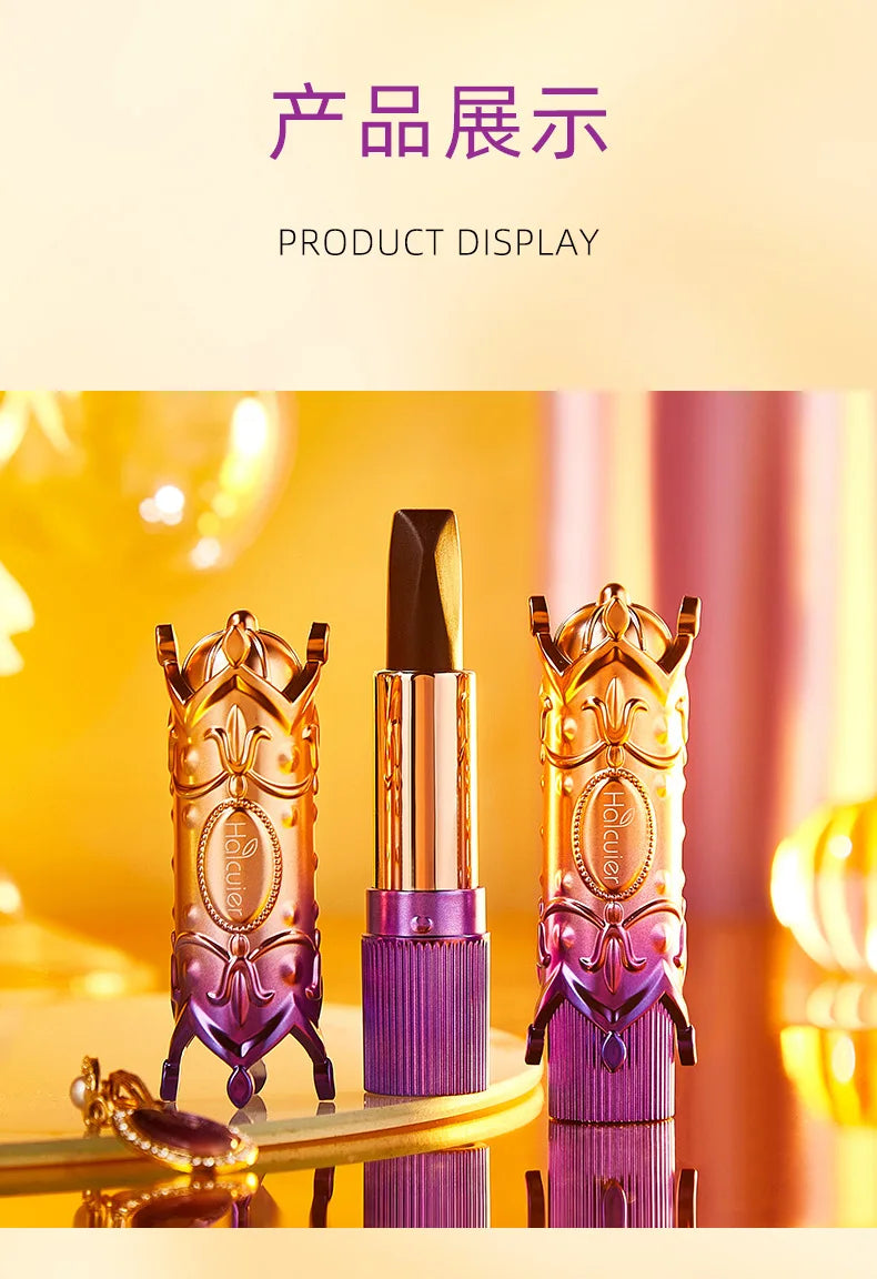 Purple Golden Magic Change 3Color Lipstick Temperature Change Color Complexion Improvement Moisturizing Not Oily No Stain on Cup - Seprincess