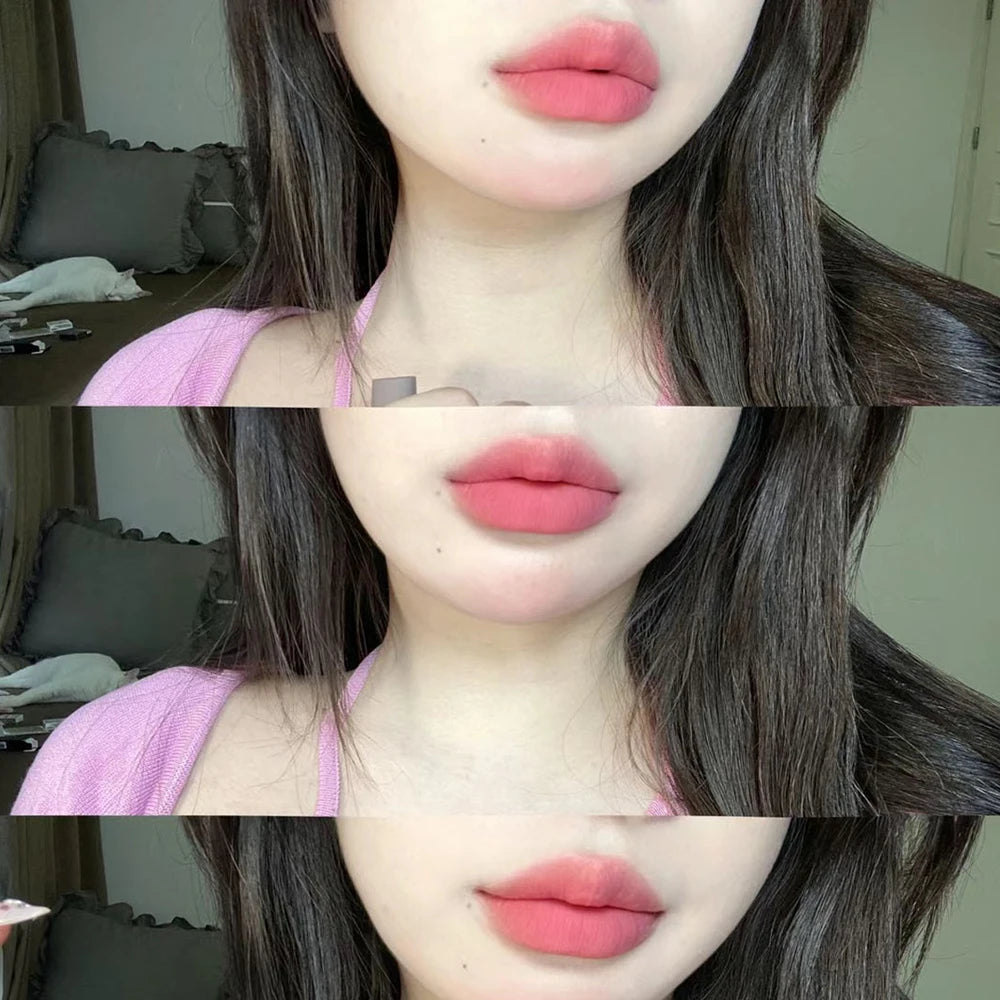 6 Colors Heart-shaped Velvet Lipstick Makeup Waterproof Non-stick Cup Matte Solid Lip Tint Pen Lasting Sexy Red Lipstick Pencil - Seprincess