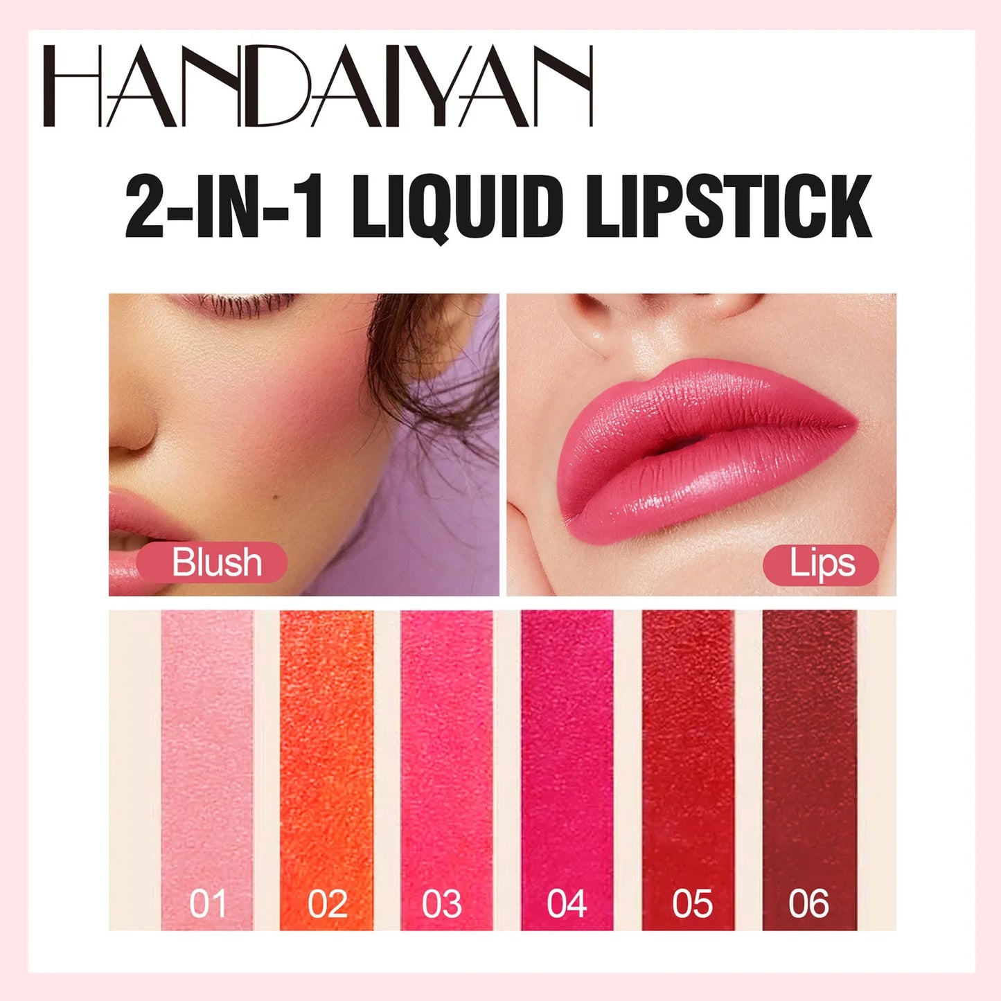 Fruit Juice Lip Tint Non-stick Cup Liquid Lipstick and Blush 2 In1 Waterproof Long Lasting Water Lip Stain Lips&cheek Makeup 1pc - Seprincess