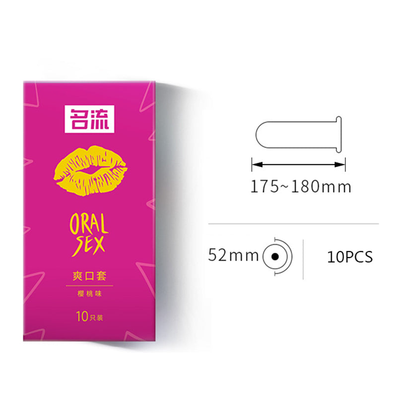 Cherry Flavor Oral Condom Sex Toys For Female 10 PCS Natural Latex Ultra Thin Smooth Condom Contraception Penis Sleeve Sex Shop - Seprincess