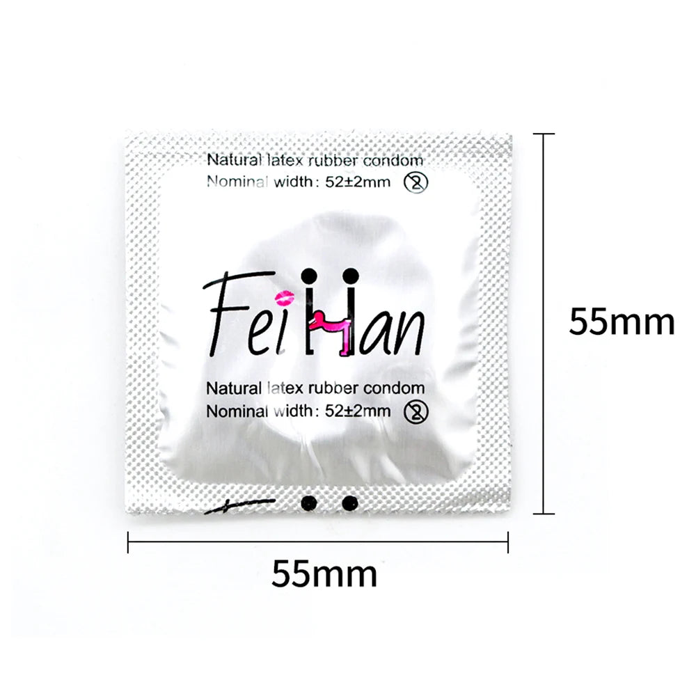 10/30/50pcs Condom 52mm Ultra Thin Cock Penis Sleeve Natural Latex Lubrication Contraception Supplies Adults Safer Sex Products - Seprincess