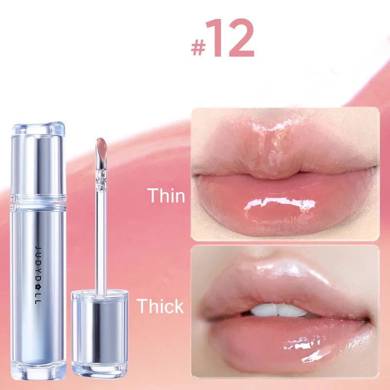 Judydoll Ice Iron Lip Glaze Lipstick, Non Staying Cup, Non fading Mirror Gloss Lip Gel,Liquid Lip Tint，Matte Moisturizing - Seprincess