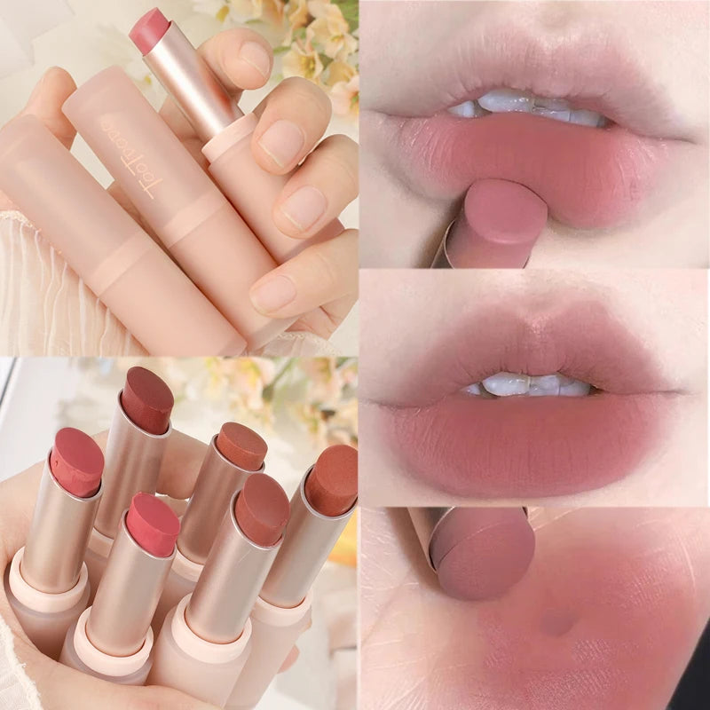 Matte Misty Lipstick 6 Colors Waterproof Non Sticky Cup Lip Stick Lasting Moisturizing Velvet Nude Lip Tint Makeup Cosmetics - Seprincess