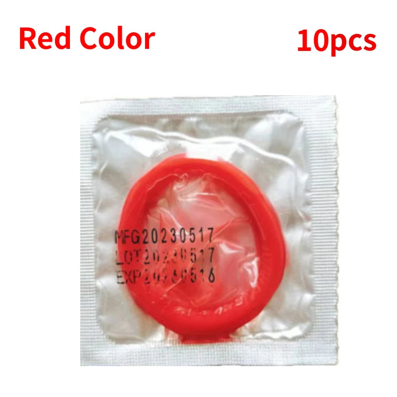 10/50PCS Colorful Smooth Natural Latex Condoms Large Oil Cock Sleeve Discoloration Penis Sleeve Condom for Men Adults Sex Toys - Seprincess