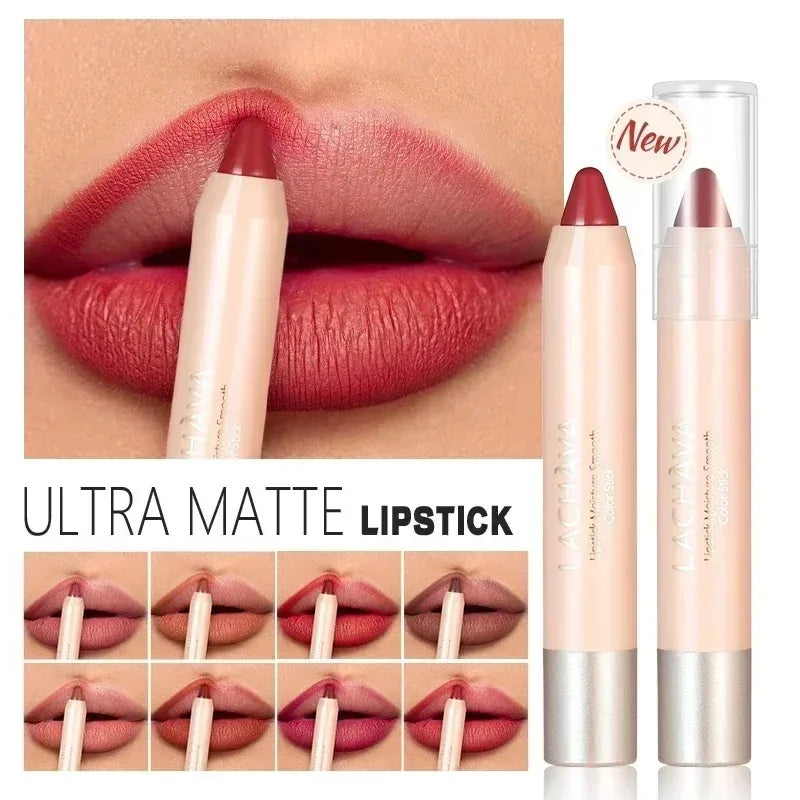 Nude Brown Lipliner Pen Waterproof Sexy Red Matte Contour Tint Lipstick Lasting Non-stick Cup Lipliner Pen Lips Korean Cosmetics - Seprincess