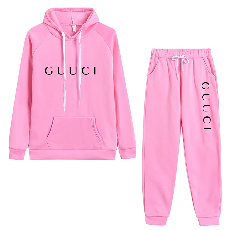 Woman Tracksuit Two Piece Set Winter Warm Hoodies Pants Pullovers Sweatshirts Female Jogging Woman Clothing Sports Suit Outfits - Seprincess