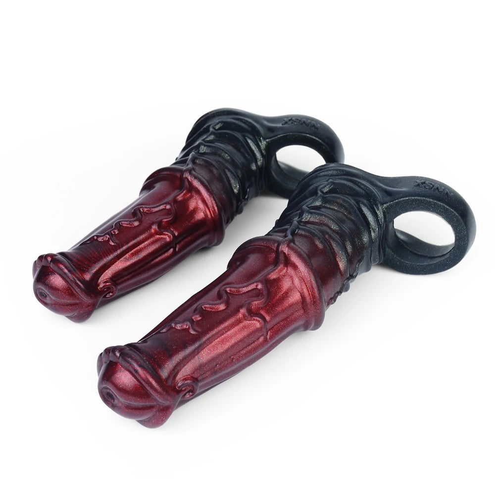 FAAK Large Silicone Fantasy Knot Penis Sleeve  Cock Enlargement Sex Toys For Men Delay Ejaculation Size M L