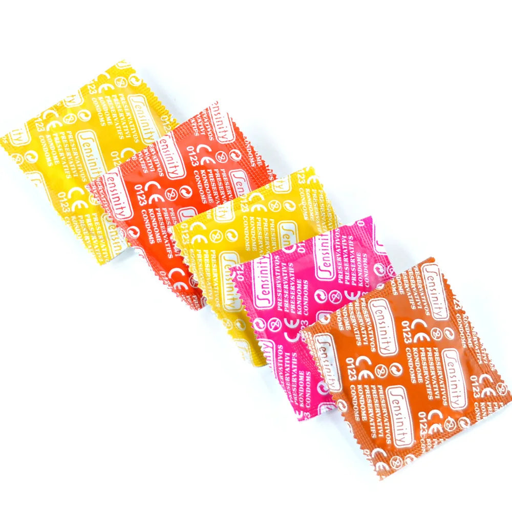 50pcs Hyaluronic Acid Condom Natural Latex Lubrication Ultra Thin Delay Sex Penis Sleeves Contraception Supplies Adults Sex Toy - Seprincess