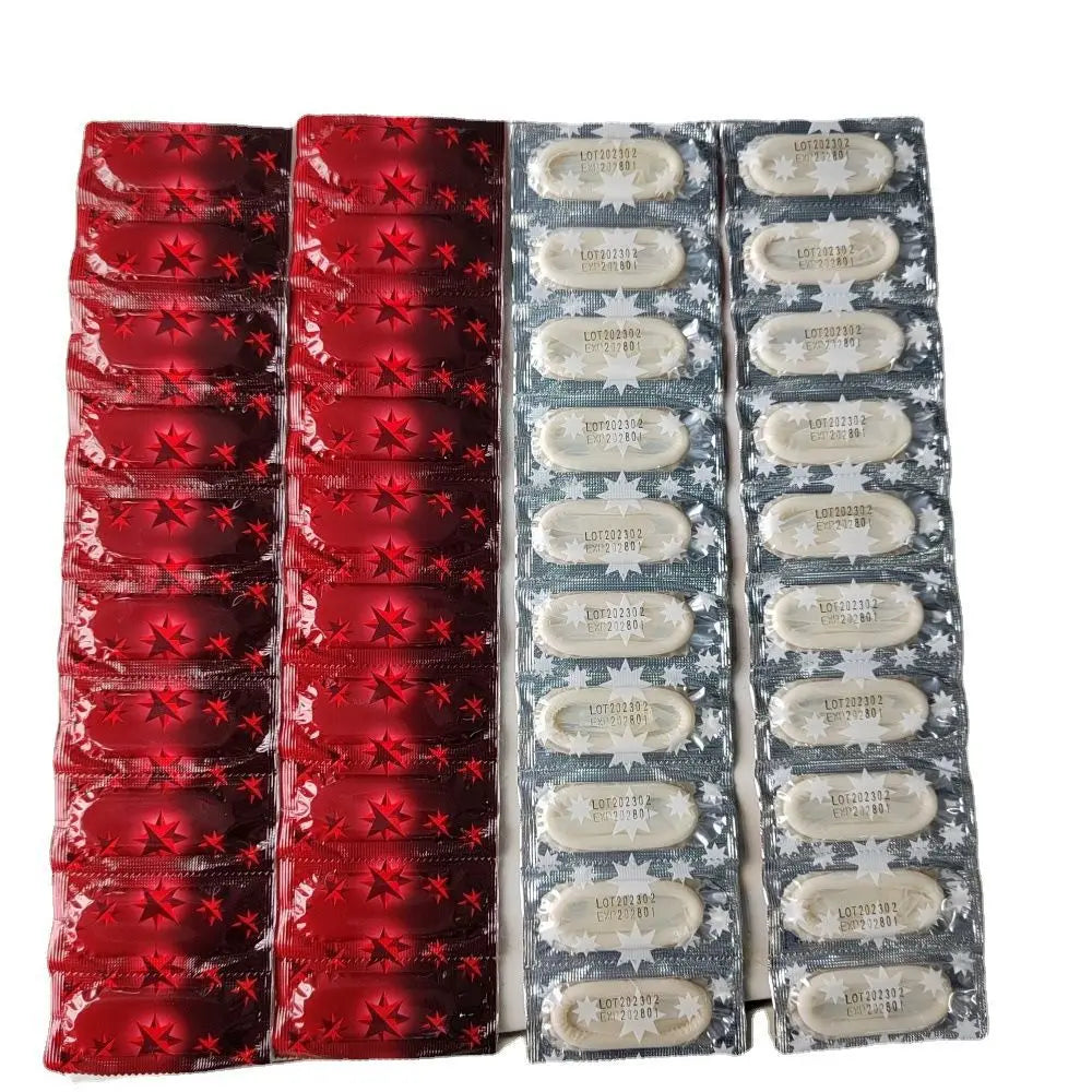 50pcs Hyaluronic Acid Condom Natural Latex Lubrication Ultra Thin Delay Sex Penis Sleeves Contraception Supplies Adults Sex Toy - Seprincess