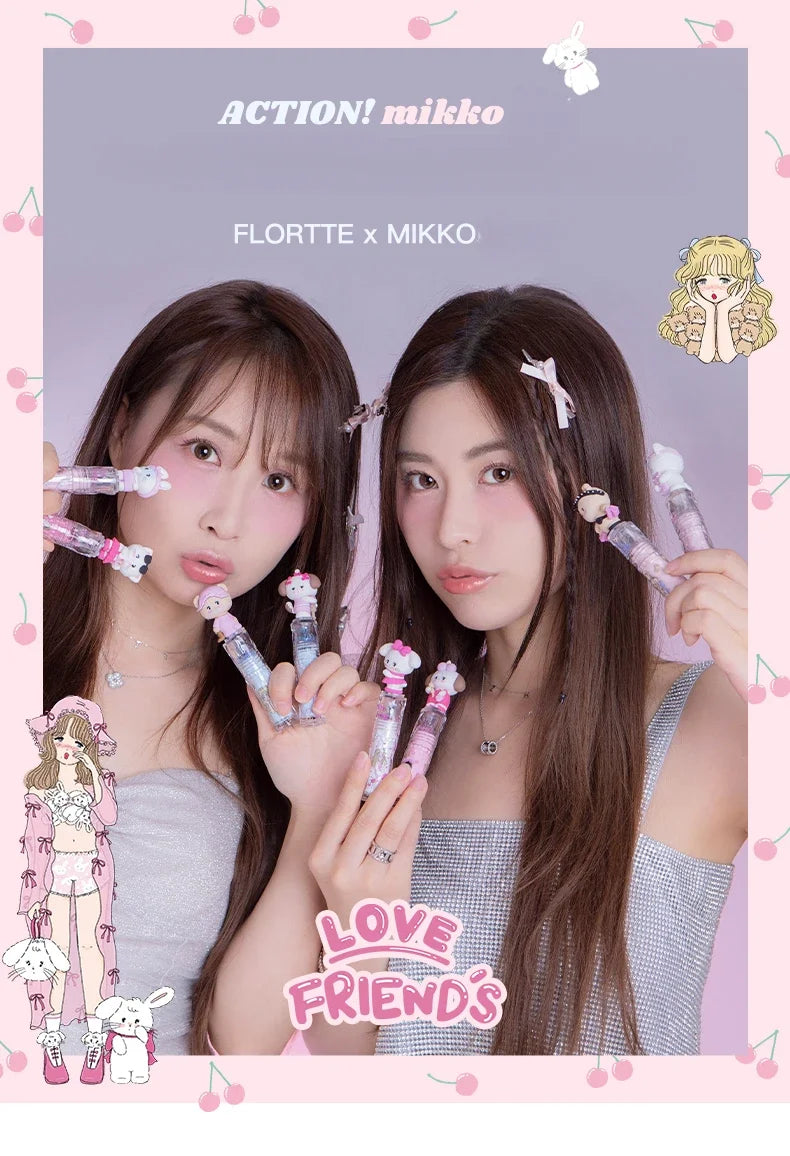 FLORTTE/MIKKO Co Branded Lipstick Milk Cake Lip Cream Soft Lip Mud Lip Glaze Tint Matte Velvet Lipsticks Beauty Korean Cosmetics - Seprincess