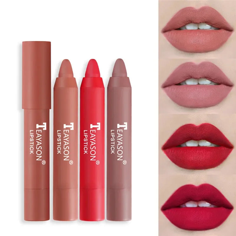 12 Colors Matte Lipsticks Waterproof Matte Lipstick Lip Sticks Cosmetic Easy To Wear Matte Batom Makeup Lipstick Sexy Gift - Seprincess