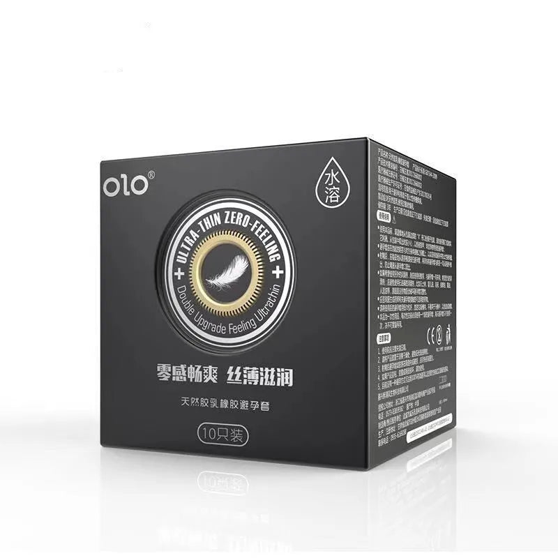 OLO Ultrathin Condoms 0.01 Zero Feeling 10PCS Penis Sleeve for Man Hyaluronic Acids Ejaculation Delay Condoms Adults Sex Toy 18+ - Seprincess